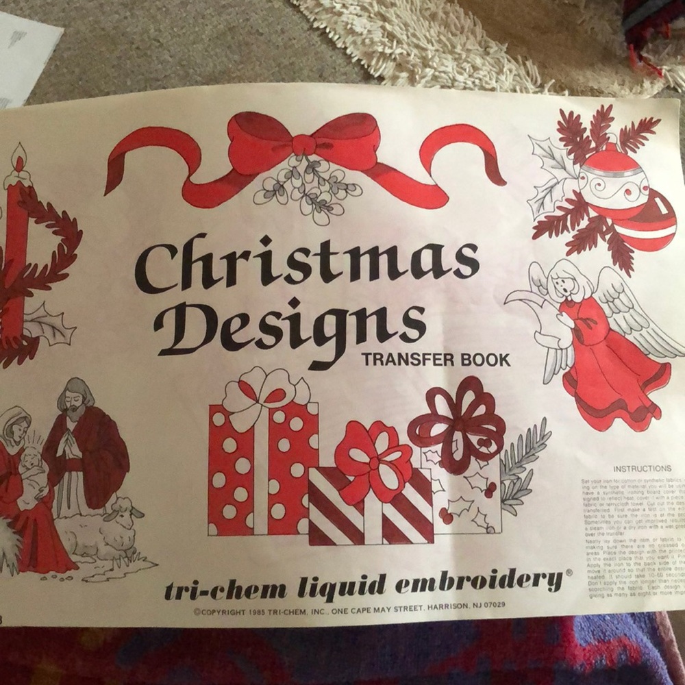 Tri-chem liquid embroidery - Christmas Designs Transfer Book
